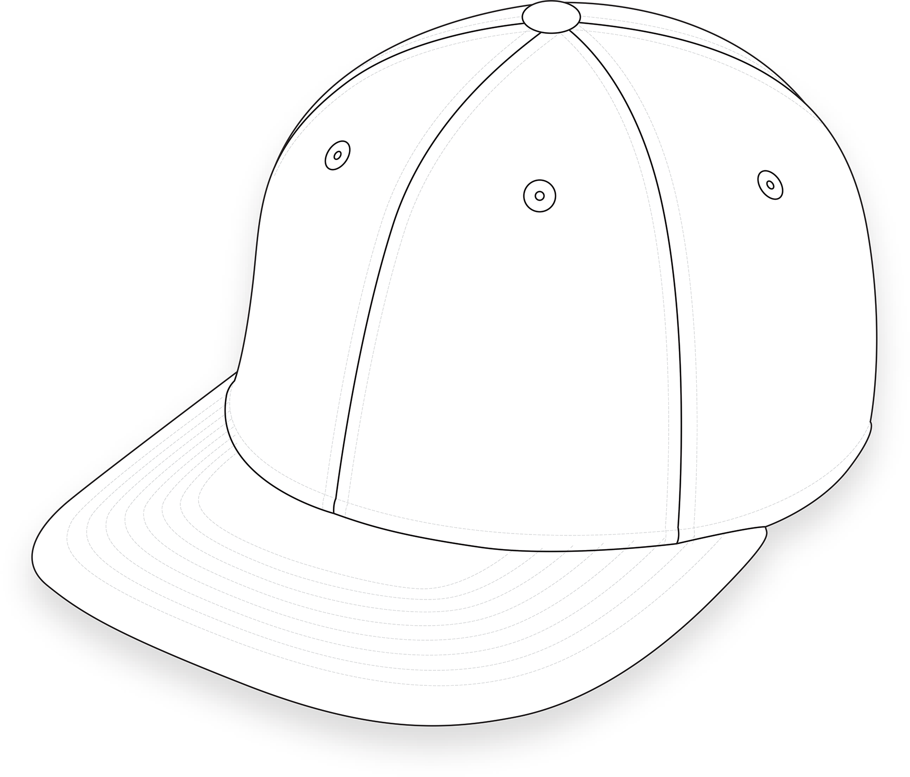 baseball cap outline