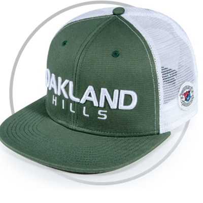 Circle with Pukka hat showing visor and front emblem