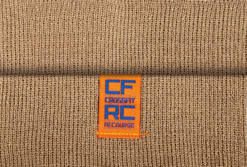 Custom applique woven clip label