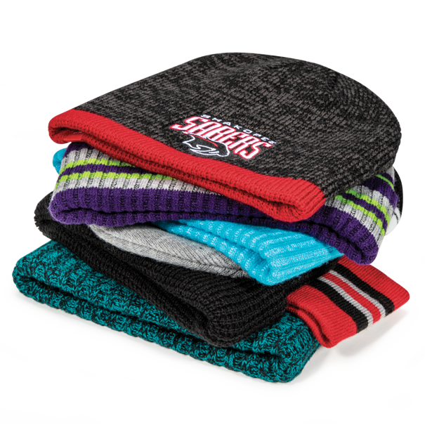 Stack of Cold Weather Knits for Team Sports