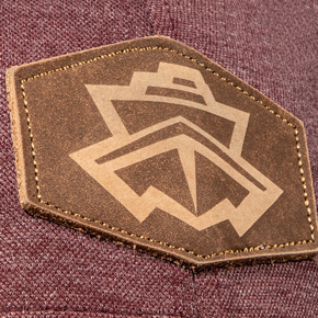 Reverse Laser Etched Leather Patch