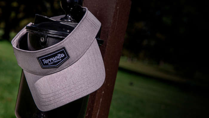 Visors sitting on stone