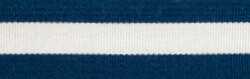 Navy / White Striped Grosgrain Band