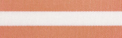 Rust / White Striped Grosgrain Band