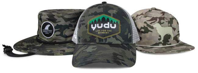 Group of Custom Headwear featuring OptiCam TriTech