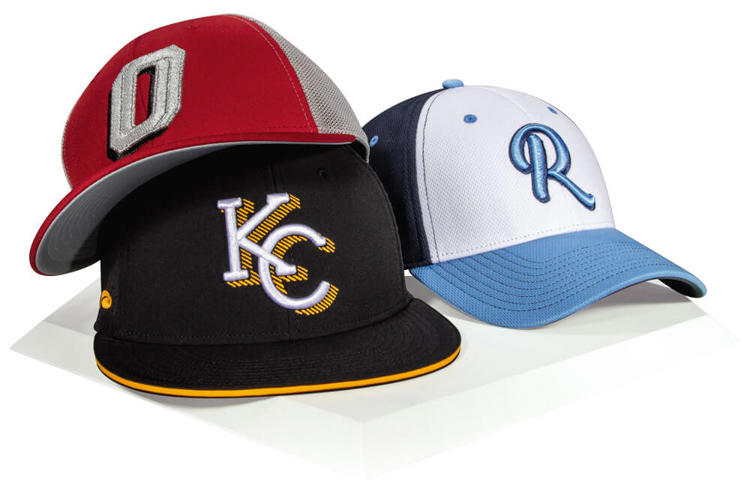 Stack of Pukka Baseball Hats on homeplate