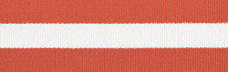 Rust / White Striped Grosgrain Band
