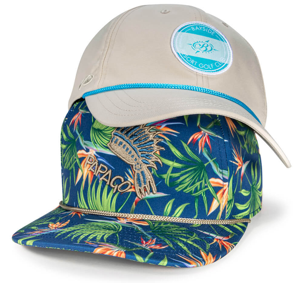 Custom Gold Hats featuring new Trucker Rope colors