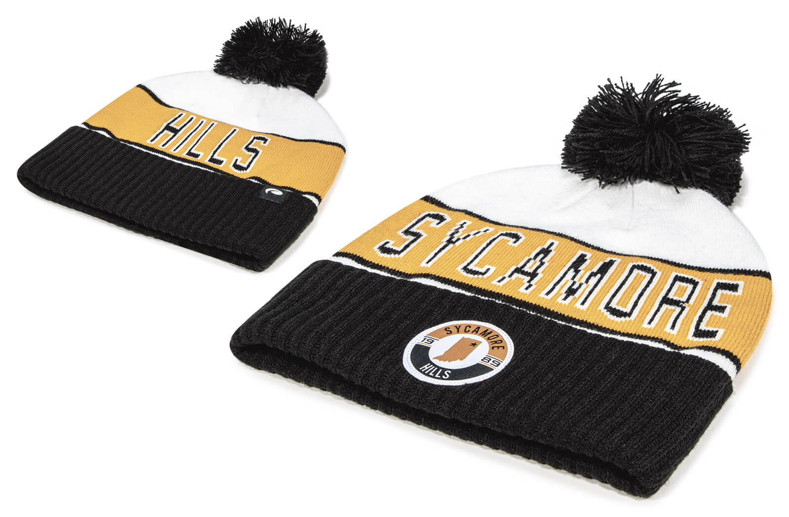 Wyoming Cowboys Pom Beanie - Gold/Brown