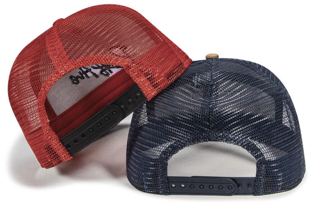 Pair of Custom Hats featuring Recycled Trucker Mesh