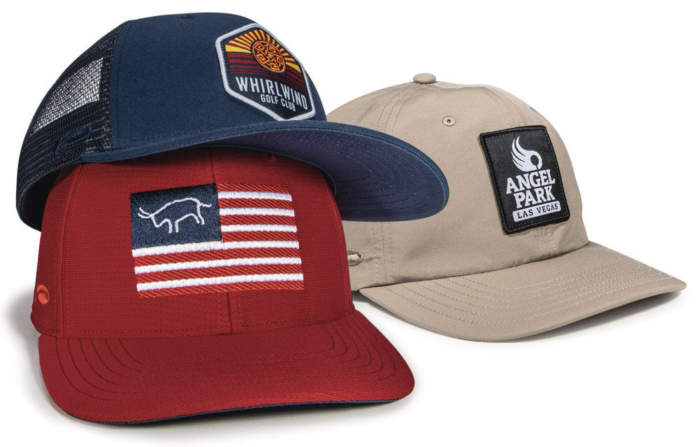Group of Golf Mid Crown Adjustable Hats