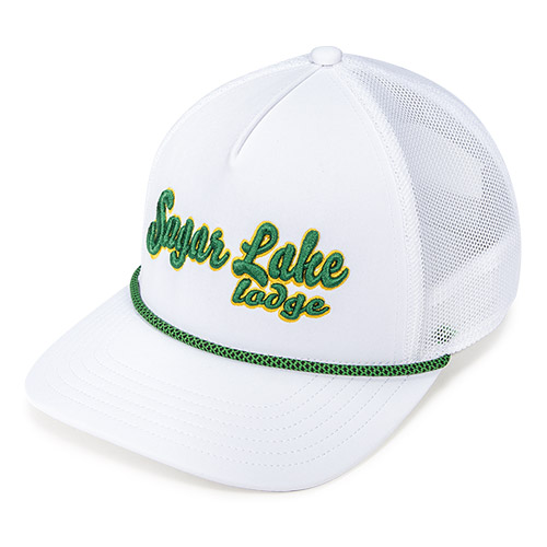 White w/ Green / Black Lattice