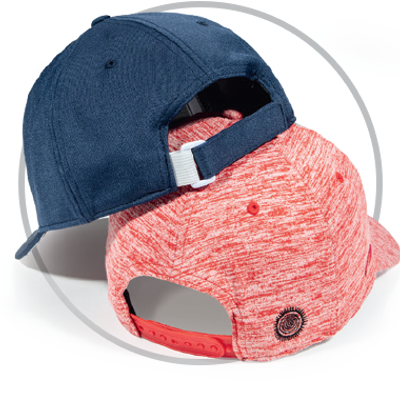 Circle with Pukka hats showing back view