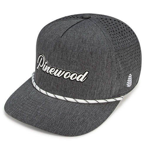 Black Heather / Black (Undervisor) w/ White / Black Stripe Specialty Rope