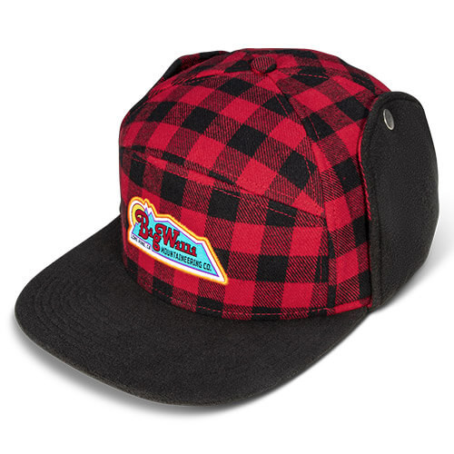 Red Buffalo Check / Black Jersey Fleece