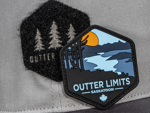VELCRO PATCH WITH REMOVABLE RUBBER PATCH