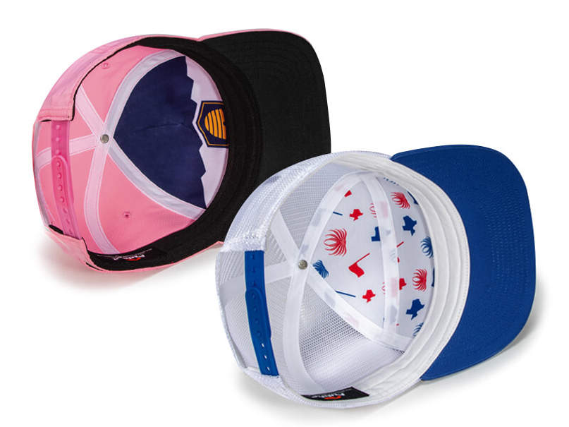 Custom Golf Headwear Featuring Front Panel Lining Sublimation