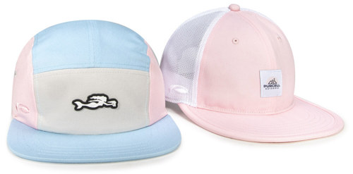 Custom headwear featuring spring inspired Seasonal Cotton Twill colors