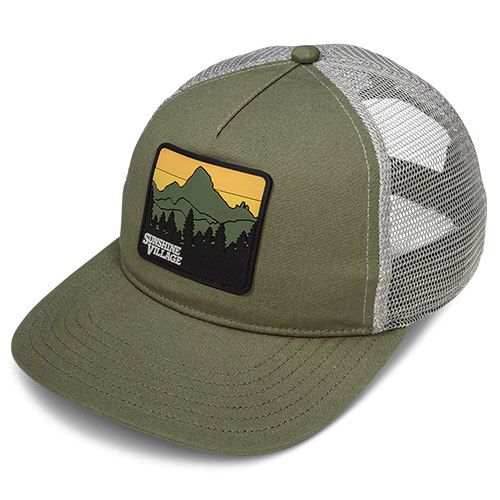 Olive Organic Canvas & Steel Recycled Trucker Mesh