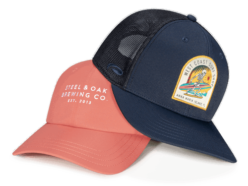 Custom Headwear featuring Recycled Diamond Lite