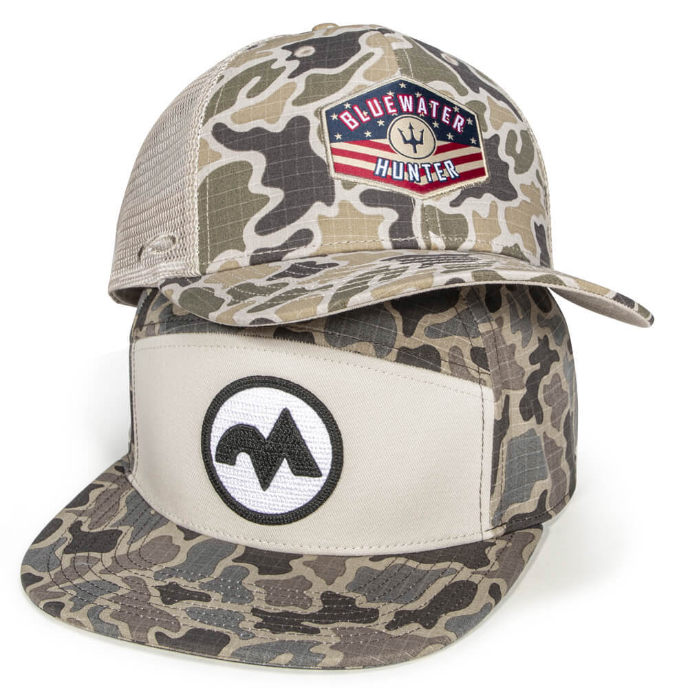 Custom Headwear Featuring Duck Camo Cotton Ripstop