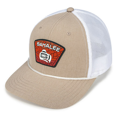 Khaki Heather / White w/ White