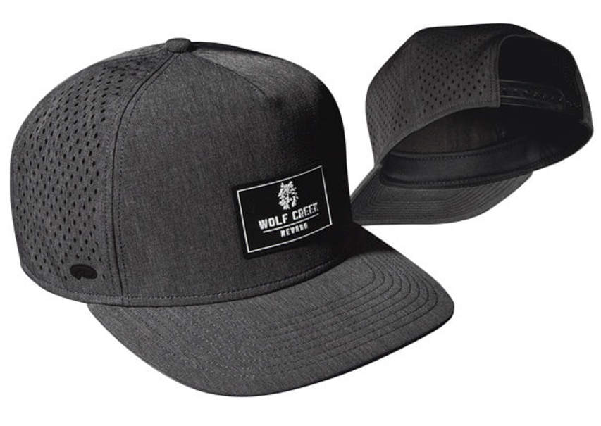 The Pukka Black Foundation Adjustable Hat Features Our Water-Resistant Pinnacle Fabric